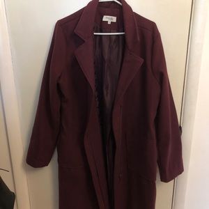 Maroon Trench Coat